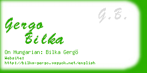 gergo bilka business card